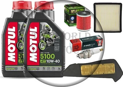 KIT TAGLIANDO YAMAHA X MAX 300 DAL 2017 2018 2019 OLIO MOTUL 5100 FILTRI CANDELA