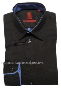Chemise MGB Paris taille 42 noire pour HOMME manches longues 100% LIN  NEUF - Picture 1 of 3