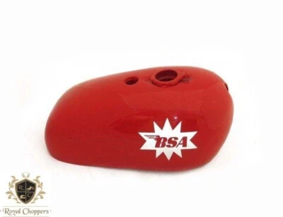 BSA A65 SPITFIRE HORNET 2GALLON RED PAINTED STEEL PETROL TANK |Fit For  - Image 1 of 4