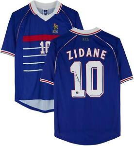 Zinedine Zidane France National Team Autographed Blue Jersey