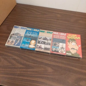 5 NEW & SEALED Desert Storm & So Long Sadam (VHS) 1991 Iraq War Complete Set - Picture 1 of 6