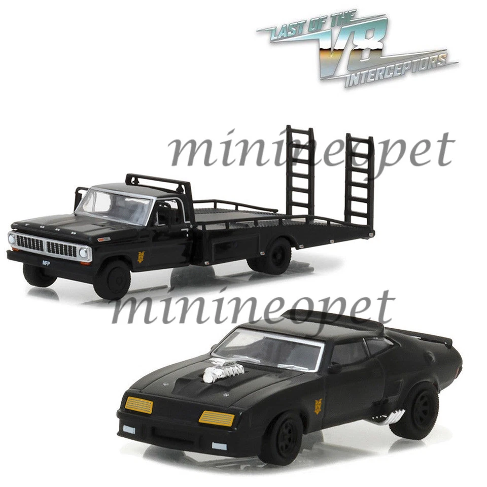 Greenlight 1972 Ford F350 Ramp Truck With 1973 Ford Falcon XB V8 Interceptors