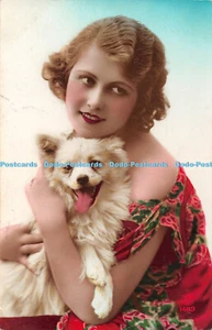 R444378 Woman and Dog P C Paris 1489 1926 - Picture 1 of 4