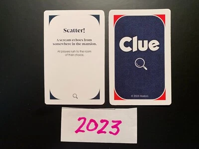 Clue  2023  Scatter Card  Game Replacement Pieces - Image 1 of 2
