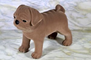 Large Pug Puppy Dog Flocked Soft Squishy Latex Vintage