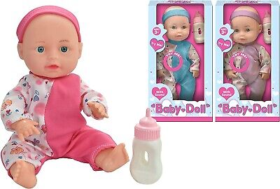 10  Baby Doll With Sounds Clothes Outfit And Milk Bottle Girls Boys Cuddle Toy • 15.74£