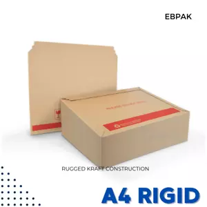 25x Rigid Mailer eFlute Brown A4 240 x 330mm Document Hard Envelope Photo Film - Picture 1 of 3