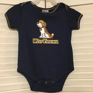WEST VIRGINIA MOUNTAINEERS ONE PIECE Boys Bodysuit Outfit Size 12m 18m New - Picture 1 of 1