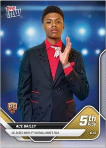 Ace Bailey 2025 Topps Now Basketball D5 Fifth Overall Pick Presale - Bild 1 von 1