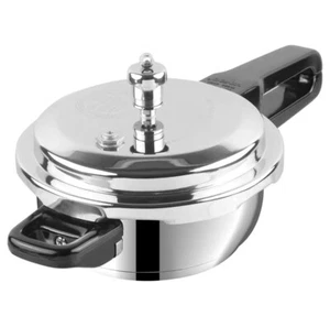 Vinod Shallow Pressure Cooker with Lid | Sandwich Bottom | 2L 3.5L 4.5L 6L - Picture 1 of 11