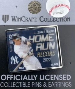 AARON JUDGE NEW YORK YANKEES AMERICAN LEAGUE HOME RUN RECORD PIN #62 - Picture 1 of 1