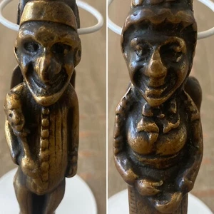 Vintage Punch & Judy Brass Nutcracker Two-Sided England Joker Jester - Picture 1 of 13