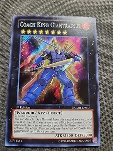 Yu-Gi-Oh! Coach King Giantrainer / NUMH-EN037 / Secret Rare / NM 1st Ed - Picture 1 of 7