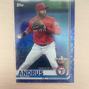 Topps Opening Day Blue Foil #180 2019 Elvis Andrus - Imagen 1 de 2