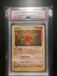 Solrock 13/100 EX Sandstorm Holofoil 2003 PSA 8 Near Mint Pokemon - Picture 1 of 2