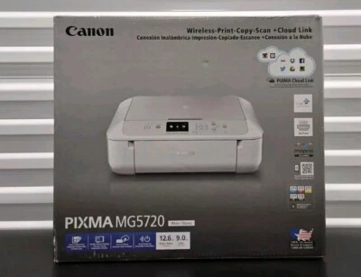 Canon Pixma MG5720 Inkjet Printer All In One Copy Scan White Factory Sealed - Image 1 of 2