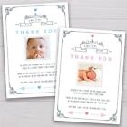 Personalised Christening Baptism Birthday Thank you cards Boy or Girl photo