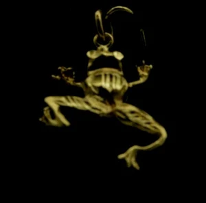 14K YELLOW GOLD FROG CHARM (CH1032) - Picture 1 of 3