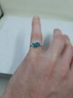 925 Sterling Silver - Turquoise Heart Ring Sz 6.5