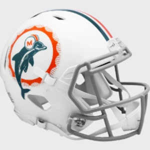 Miami Dolphins Full Size Authentic 1972 Speed Throwback Football Helmet - NFL. - Picture 1 of 1