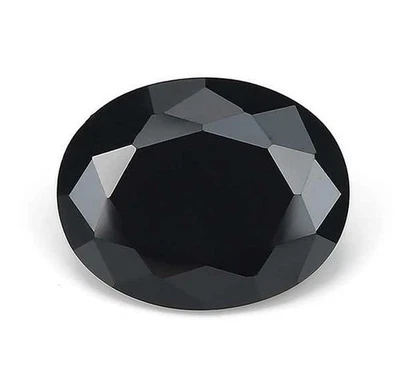 Oval Fine Cut Synthetic Black Spinel AAA Loose Gemstone For Assorted Jewelry - Image 1 of 4