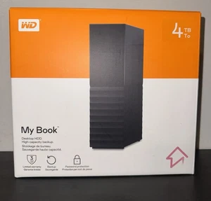 Western Digital My Book 4TB External Hard Drive WDBBGB0040HBK - Afbeelding 1 van 2