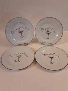 Neu ohne Etikett Pottery Barn "Martini" App, versiegelt, Dessertteller 4er Set Box - Bild 1 von 8