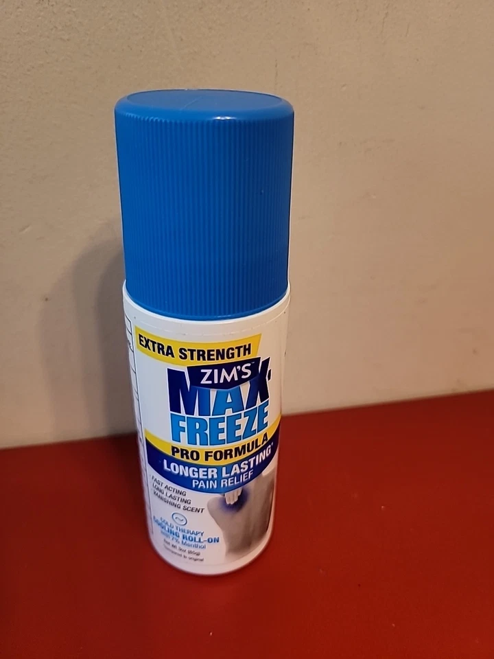 Zim's MAX FREEZE Pro Formula ENFRIAMIENTO ROLL-ON | ALIVIO DEL DOLOR TERAPIA DEL FRÍO Mentol Foto 1 de 1