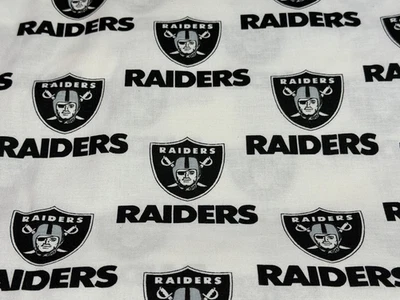 Vtg 1994 Raiders NFL Cotton Fabric 6.5 yards 58" Licensed Las Vegas LA Oakland - Image 1 of 4