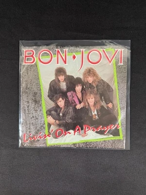 Bon Jovi ~Livin' on A Prayer / Wild Streets 45 w Pic. Slev. 1986 Mercury VG+/VG+ - Image 1 of 4