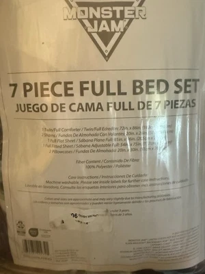 Jay Franco Monster Jam Slash 7 Piece Full Bed Set Includes Comforter - Image 1 of 3