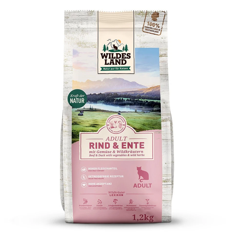 Wildes Land Classic Adult Trockenfutter Rind & Ente 1,2kg - Bild 1 von 1