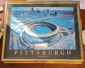 Framed Photo of Three River Stadium, home of the Pittsburgh Pitates 1970-2000 - Picture 1 of 5