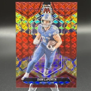 🔥Sam LaPorta #75 Rojo y Amarillo Prizm 46/80 2024 Panini Mosaico Detroit Lions - Imagen 1 de 3