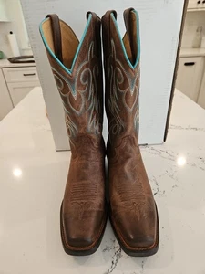 Shyanne Country BBWP01 Mad Cat Square Toe Cowboy Western Leder Stiefel Größe 9M - Bild 1 von 11