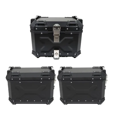 Motorcycle 36L Side Case Hard Saddlebag Aluminum & 45L Top Case Tail Box Luggage - Image 1 of 4