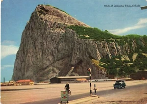 Postcard Gibraltar the Rock from Airfield 1962 - Picture 1 of 2