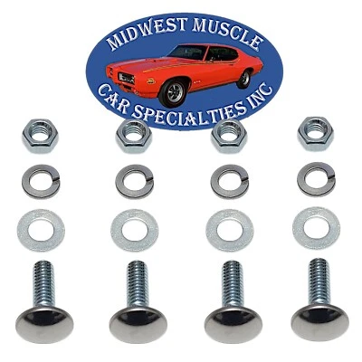 Tornillos de parachoques delanteros traseros con tapa de acero inoxidable Ford 5/16-18x1" 4 piezas K Foto 1 de 4