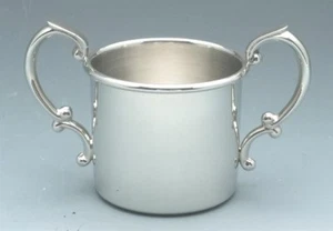 Empire Sterling Silber 2 Henkel Baby Tasse, Neu in Box, Made in USA - Bild 1 von 1