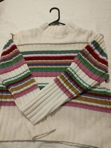 Tiara International Sweater Vintage XL Horizontal Striped Knit - Picture 1 of 2