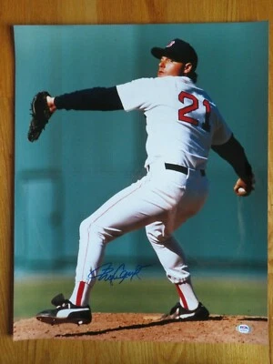 ROGER "Rocket" CLEMENS No. 21 BOSTON RED SOX signed 16x20 Photo PSA AI18919 - Image 1 of 3