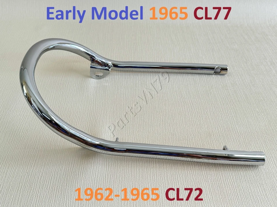 Riel de agarre Honda 250 CL72 62-65. Parachoques trasero Early Model 305 CL77 1965 banda de asiento Foto 1 de 4