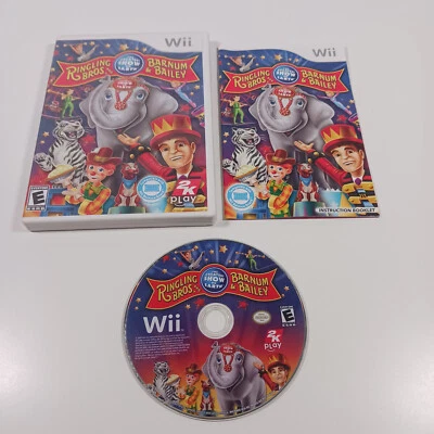 Ringling Bros. and Barnum & Bailey Circus Nintendo Wii Complete w/ Manual Tested - Image 1 of 4