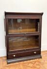 Antique Grm Glazed Double Sectional Stacking Barristers Bookcase * With Drawer