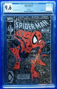 Spider-Man #1 (1990) edición plateada - TODD MCFARLANE - APLICACIÓN LAGARTO - *CGC 9.6* - Imagen 1 de 7