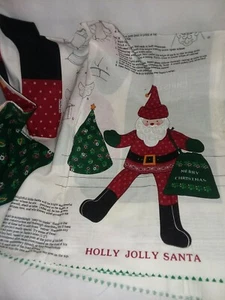 Holly Jolly Santa and Christmas Tree Sewing Panel for Making Doll w Instructions - Picture 1 of 4