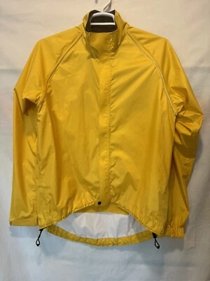 Novara Cycling Windbreaker Water Resistant Yellow Jacket Lg Reflective Stowable - Image 1 of 4