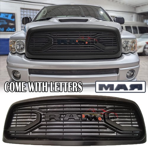 For 20022005 Dodge Ram 1500 Front Bumper Grille Big Horn Black Grill W