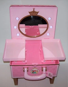 Disney Princess Style Collection Travel Vanity Light Up Make-Up Case Jewelry Box - Picture 1 of 15