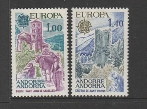 ANDORRA [Fr.] 1977 EUROPA  Architecture Church set of 2 MNH  - Picture 1 of 1